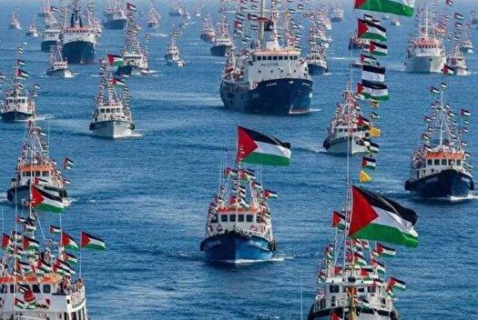 رژیم صهیونیستی چندکشتی از ناوگان صعود را متوقف کرد