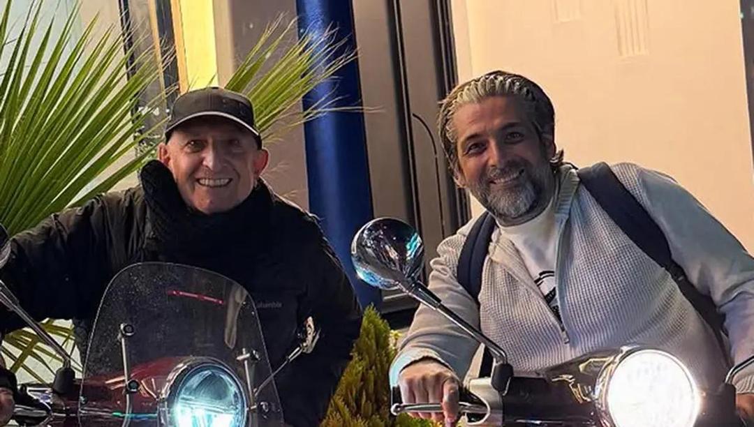 موتورسواری حمید گودرزی و فرهاد آئیش پس از تمرین «ونگوگ» (عکس)