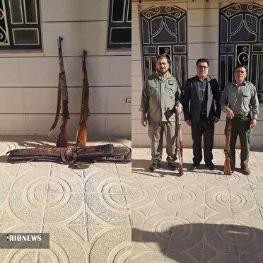 کشف دو قبضه اسلحه شکاری در رومشکان