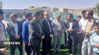 افتتاح زمین چمن مصنوعی دبیرستان شهید حاجی‌زاده در قم