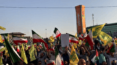 برگزاری اجتماع مردمی «انا علی العهد» به مناسبت سالگرد شهادت سید حسن نصرالله + فیلم