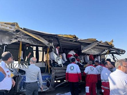 سقوط اتوبوس در جاده دماوند با ۴ فوتی؛ امدادرسانی ادامه دارد