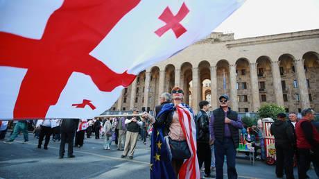 Mass protest hits Georgian capital after local elections: LIVE UPDATES