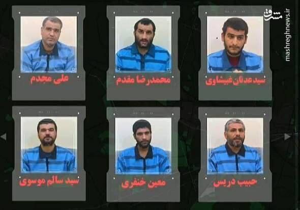 تصاویر ۶ تروریست تجزیه‌طلب که در خوزستان اعدام شدند