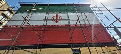 خیابان ولیعصر با نقش پرچم ایران جان تازه گرفت