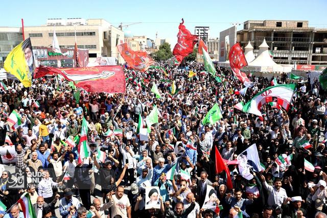 برگزاری راهپیمایی بشارت نصر در مشهدالرضا