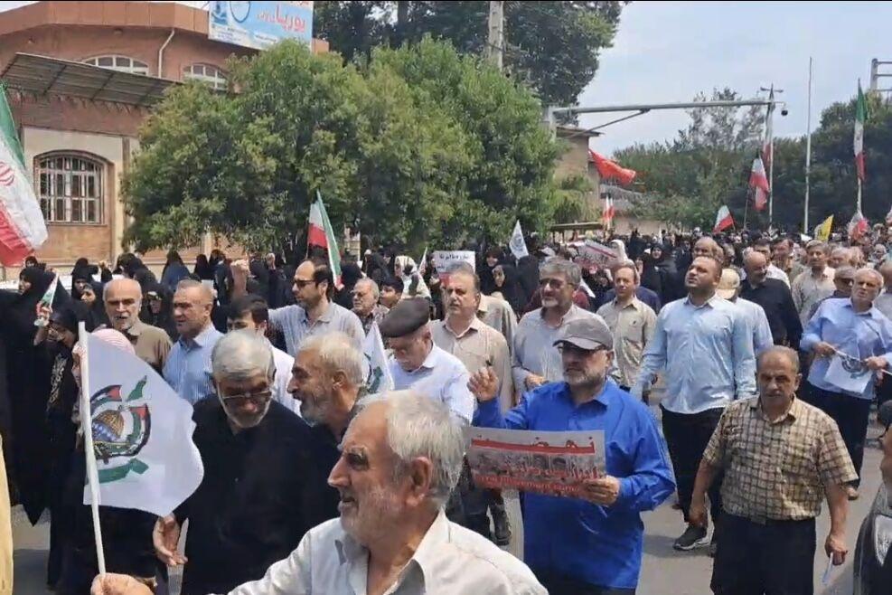 حمایت مردم گلستان از ملت فلسطین در راهپیمایی «بشارت نصر»