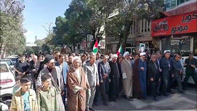 برگزاری راهپیمایی بشارت نصر در اهر + فیلم