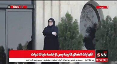 نمایی جالب از فاطمه مهاجرانی در حاشیه جلسه هیات دولت + فیلم