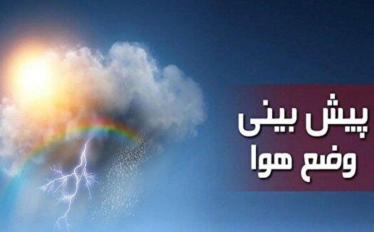 بارش پراکنده در سواحل دریای خزر