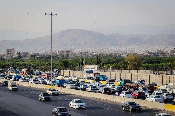 وضعیت جاده‌ها / ترافیک سنگین در آزادراه قزوین-تهران