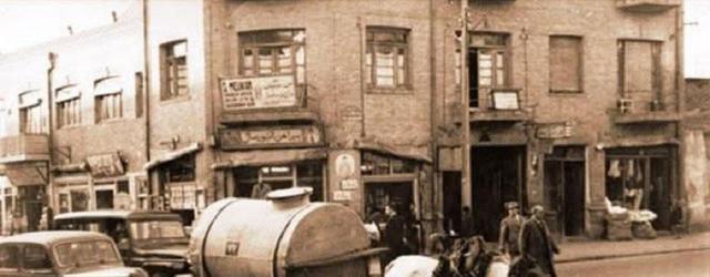 گاری آب فروشی در تهران، سال ۱۳۳۱ (عکس)