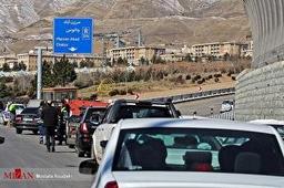 ترافیک سنگین در محور چالوس و آزادراه پردیس - تهران