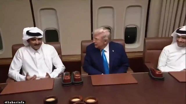 خودتحقیری به سبک قطری‌ها+ ویدئو |ترامپ حتی از جت خود پیاده نشد