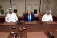 ملاقات در هواپیما / دیدار ترامپ و امیر قطر در ایر فورس وان (+فیلم و عکس)