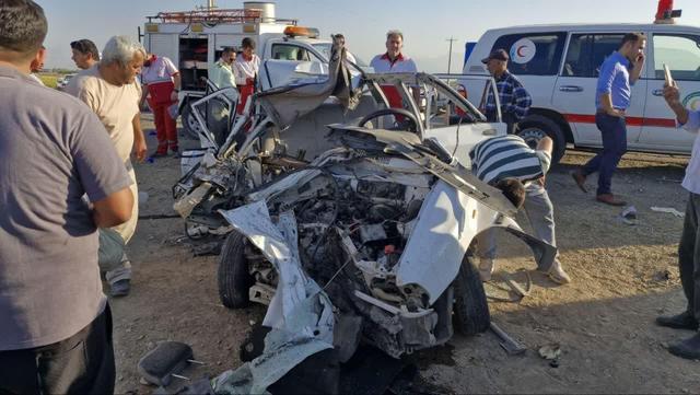 ۲ کشته، نتیجه برخورد خاور با پراید در روستای بایلر گلستان