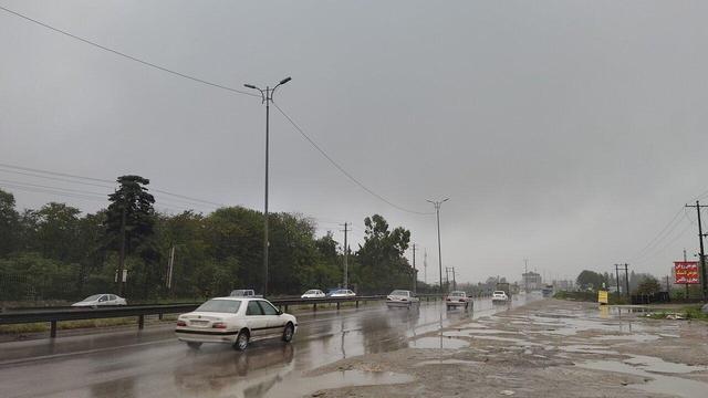 باران پاییزی در نوشهر