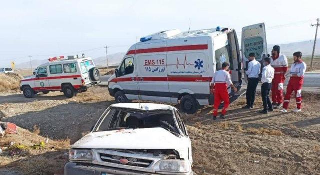 تصادف پراید و سمند در محور سمیرم–شهرضا پنج مصدوم داشت