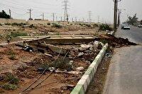 سقوط ۱۰ پایه برق در دهستان خیر آباد گچساران