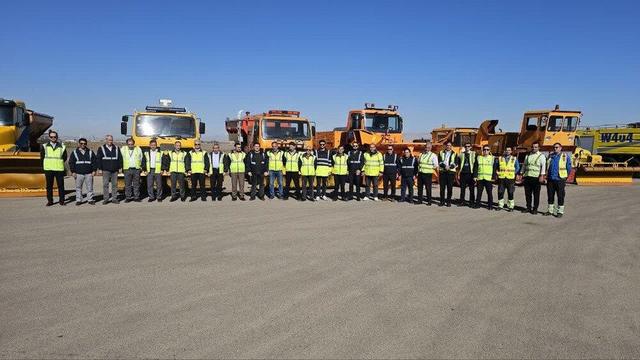اجرای مانور عملیات زمستانی در فرودگاه اردبیل