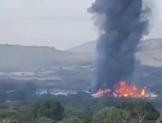 ببینید | واژگونی قطار حامل اتانول؛ اولین تصاویر از آتش‌سوزی عظیم در مکزیک!