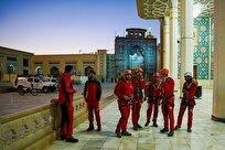 مانور بزرگ «ایمنی، امداد و نجات» در حرم شاهچراغ برگزار شد