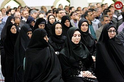 عکس خاص افسانه بایگان و الهام حمیدی در بیت رهبری