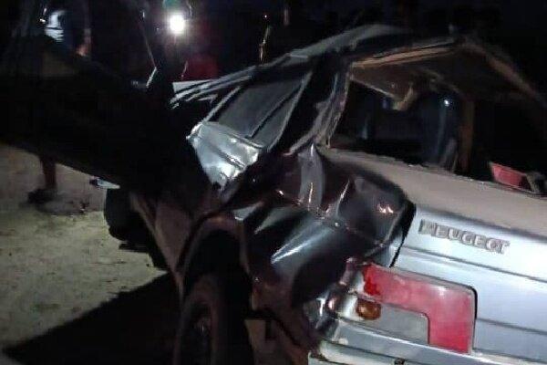 واژگونی ۴۰۵ در جاسک جان راننده را گرفت