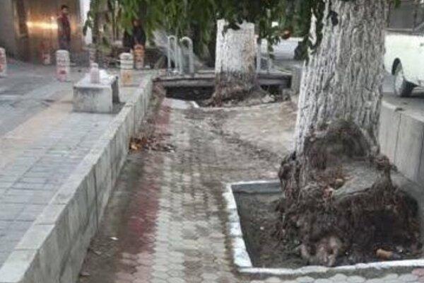 ساماندهی انهار خیابان شریعتی در حال انجام است