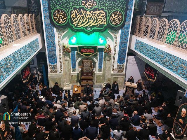 عزاداری شب شهادت حضرت فاطمه سلام الله علیها در بیت‌الزهرا شهید سلیمانی