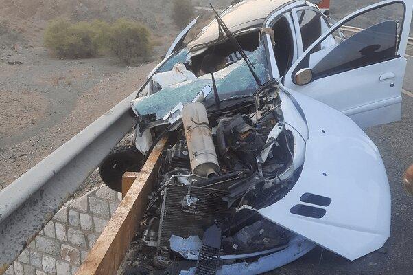 وضعیت خودروی ۲۰۷ در سانحه جاده‌ای رودان و نجات راننده