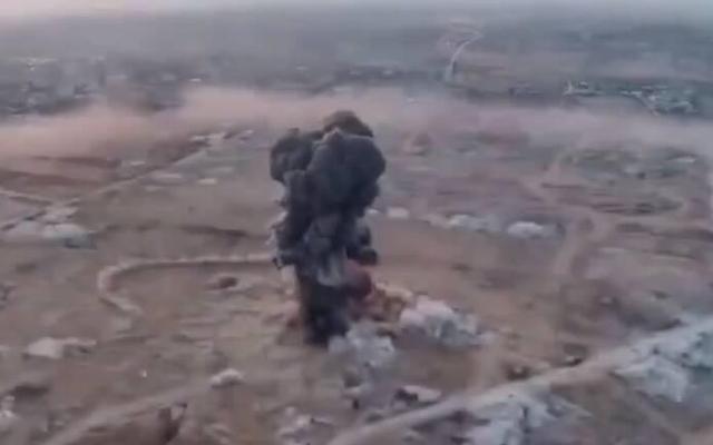 تصاویر هوایی از لحظه انهدام خانه فلسطینی‌ها در غزه