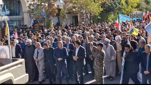 فریاد استکبارستیزی مردم انقلابی شاهرود در ۱۳ آبان