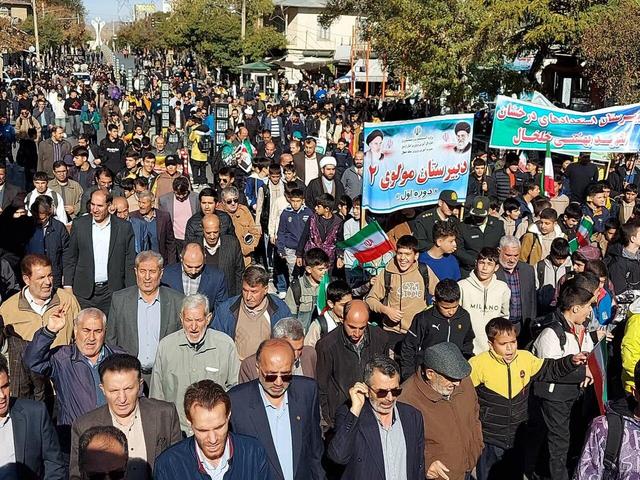 راهپیمایی یوم الله ۱۳ آبان در خلخال برگزار شد