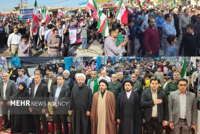 راهپیمایی باشکوه یوم‌الله ۱۳ آبان در دیلم برگزار شد