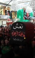 تشییع نمادین پیکر حضرت زهرا(س) در آستان های مقدس امام حسین(ع) و حضرت عباس(ع)