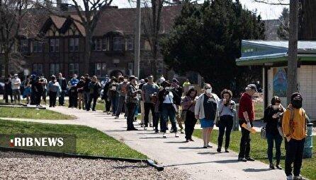 عجیب، اما واقعی، صف‌های طولانی غذای رایگان در آمریکا