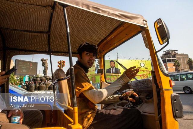 بغداد پایتخت عراق زیر سایه تبلیغات انتخاباتی