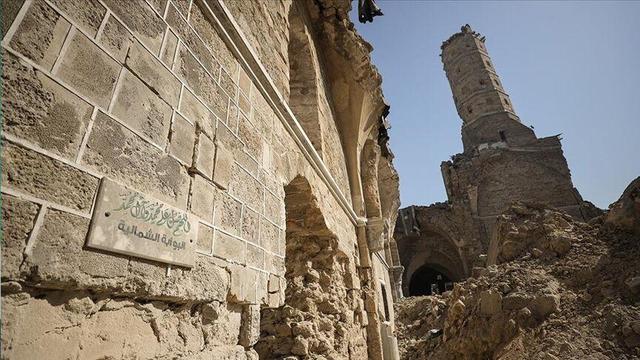 مسجد جامع «عمری» غزه نمادی تاریخی که در حمله صهیونیست‌ها به ویرانه تبدیل شد