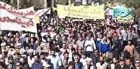 حضور دانش آموزان و دانشجویان در راهپیمایی ۱۳ آبان