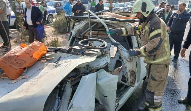 تصادف مرگبار وانت با تریلر/ عکس + آمار فوتی‌ها