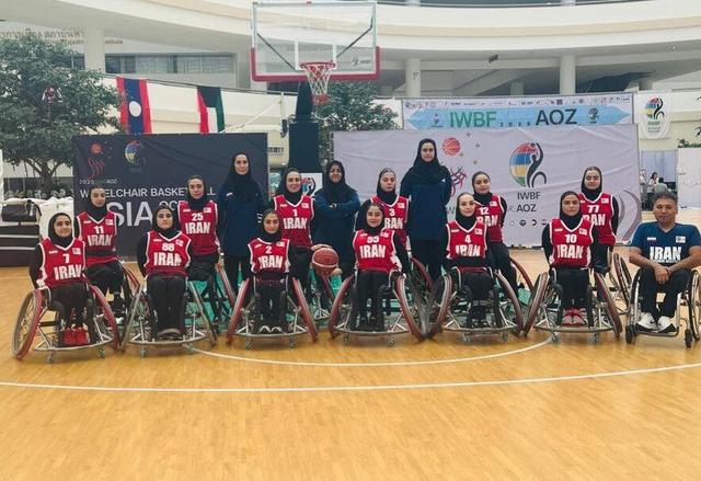 پیروزی مقتدرانه بسکتبال با ویلچر بانوان برابر فیلیپین