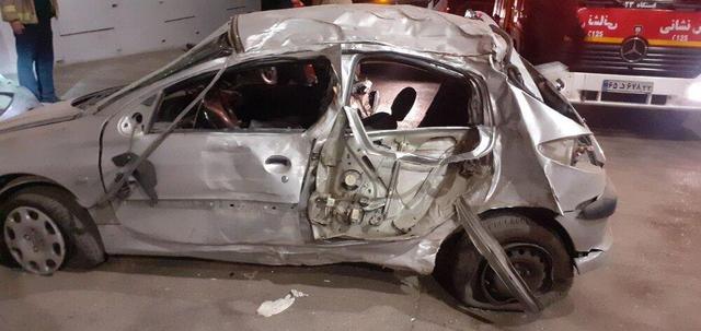 مرگ‌ راننده ۲۰۶ در اتوبان شهید صیادشیرازی