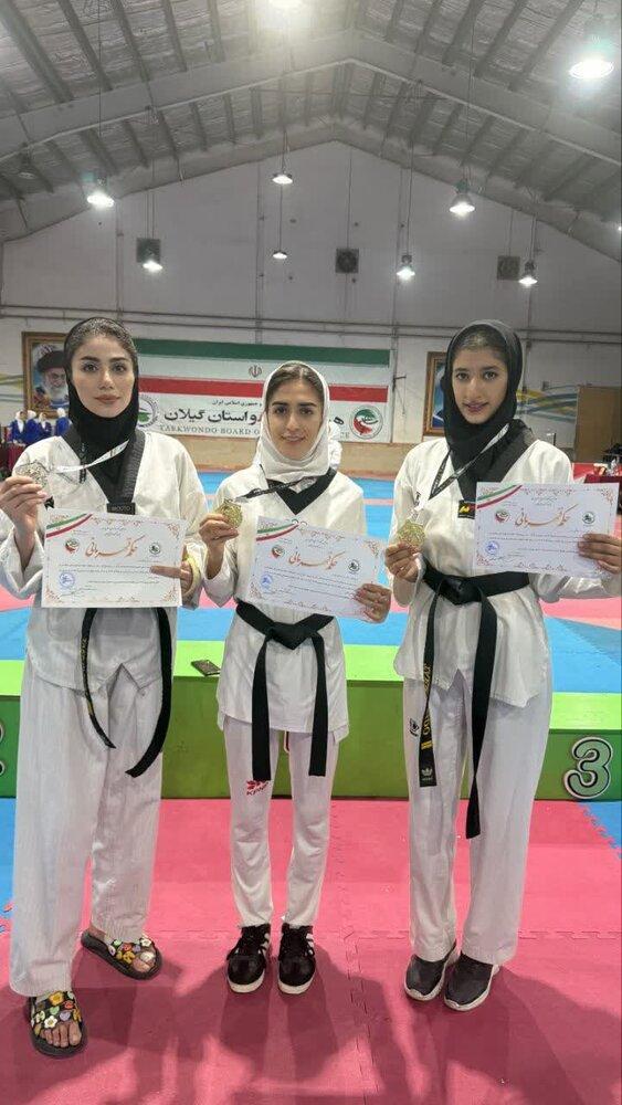 افتخارآفرینی بانوان تکواندوکار اردبیلی در رقابتهای چندجانبه شمال کشور