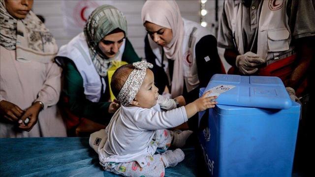 آغاز کمپین واکسیناسیون کودکان زیر ۳ سال در غزه