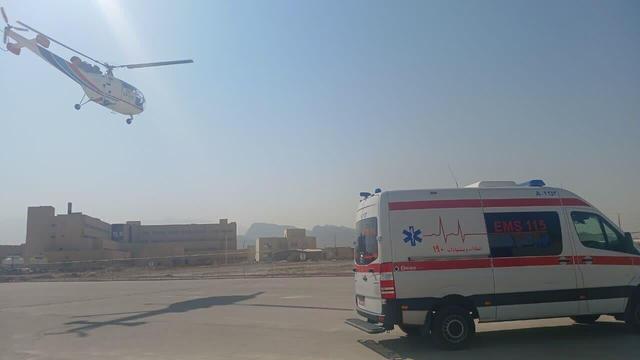 بالگرد اورژانس برای نجات مرد ۵۰ ساله لاری به پرواز درآمد