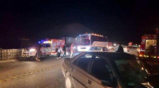 تصادف زنجیره‌ای در محور ساری - نکا