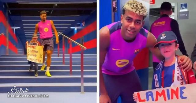 ویدیو| رفتار احساسی زیبا از آرائوخو؛ بردن کودک هواداران بارسلونا نزد بازیکن محبوبش!