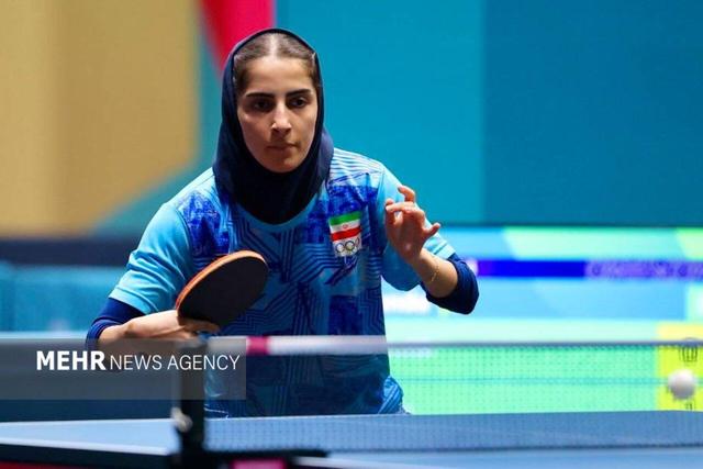 دختر پینگ‌پنگ‌باز ایران به مرحله یک‌شانزدهم نهایی راه یافت