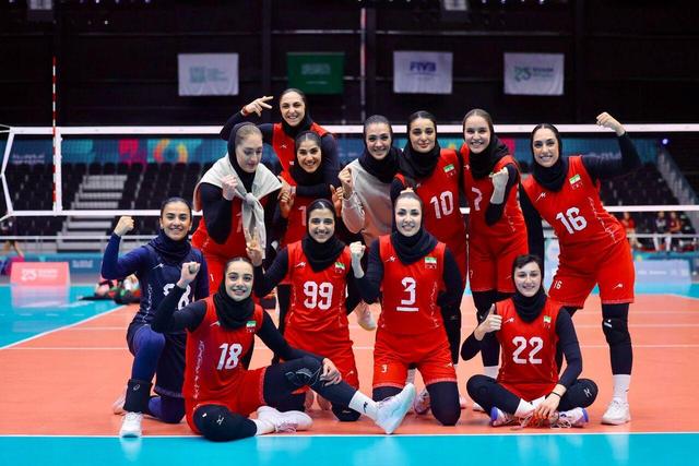 پیروزی تیم ملی والیبال بانوان ایران برابر افغانستان